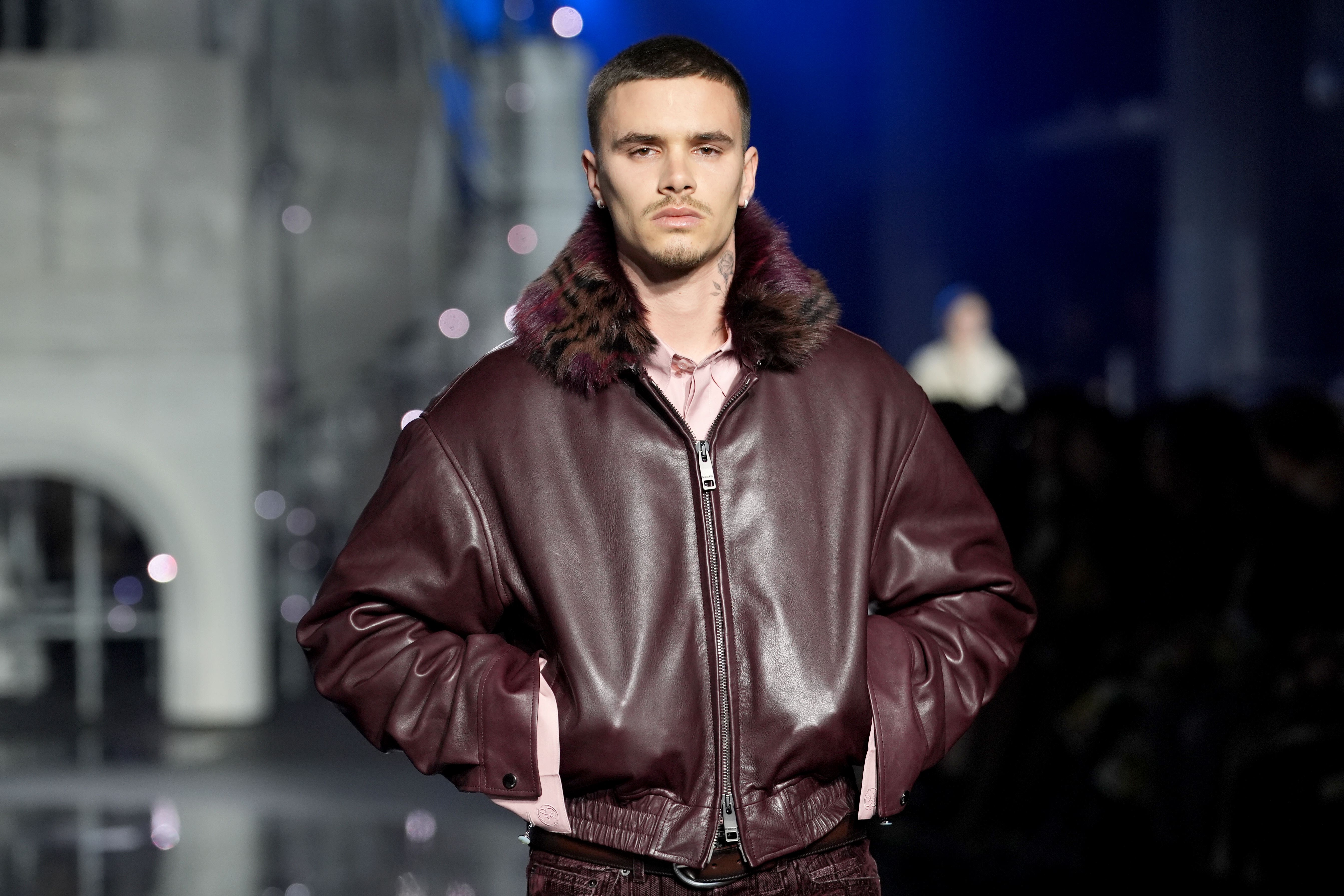 Romeo Beckham walked in the Burberry autumn/winter 2026 show