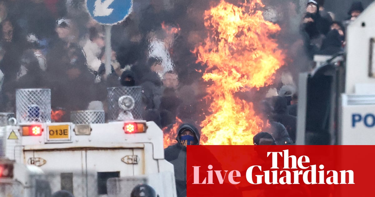Northern Ireland secretary condemns Belfast riots as ‘racist thuggery’ after 12 police officers injured – UK politics live | Politics