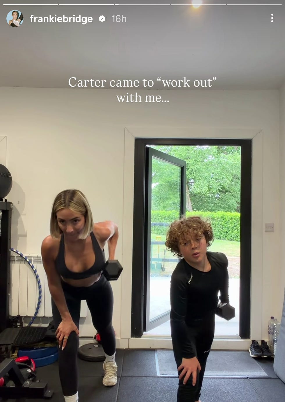 frankie bridge morning workout