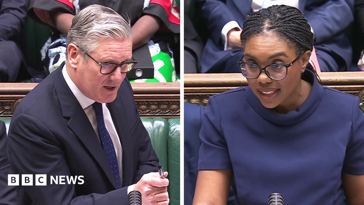 Keir Starmer and Kemi Badenoch clash over defence spending at PMQs - live updates