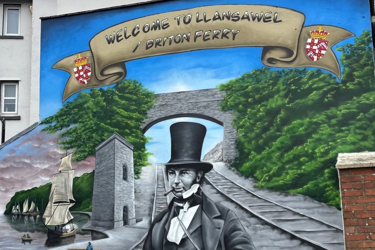The mural in Briton Ferry of Isambard Kingdom Brunel (no credit needed) to be used as main pic