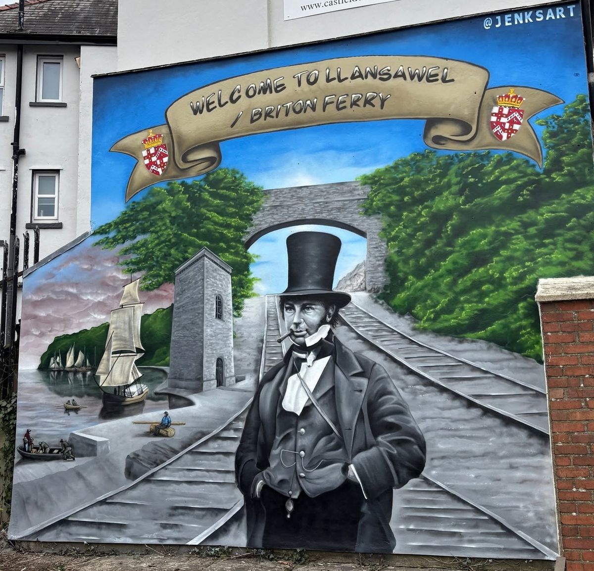 The mural in Briton Ferry of Isambard Kingdom Brunel (no credit needed)