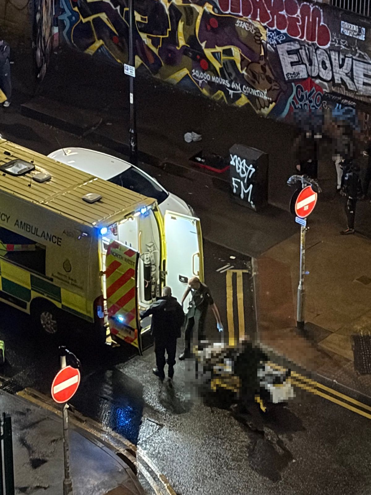 A person appeared to be injured