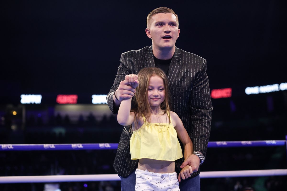 Campbell Hatton and Ricky Hatton's granddaughter Lyla at An Evening4Ricky event Credit: Manchester Evening News