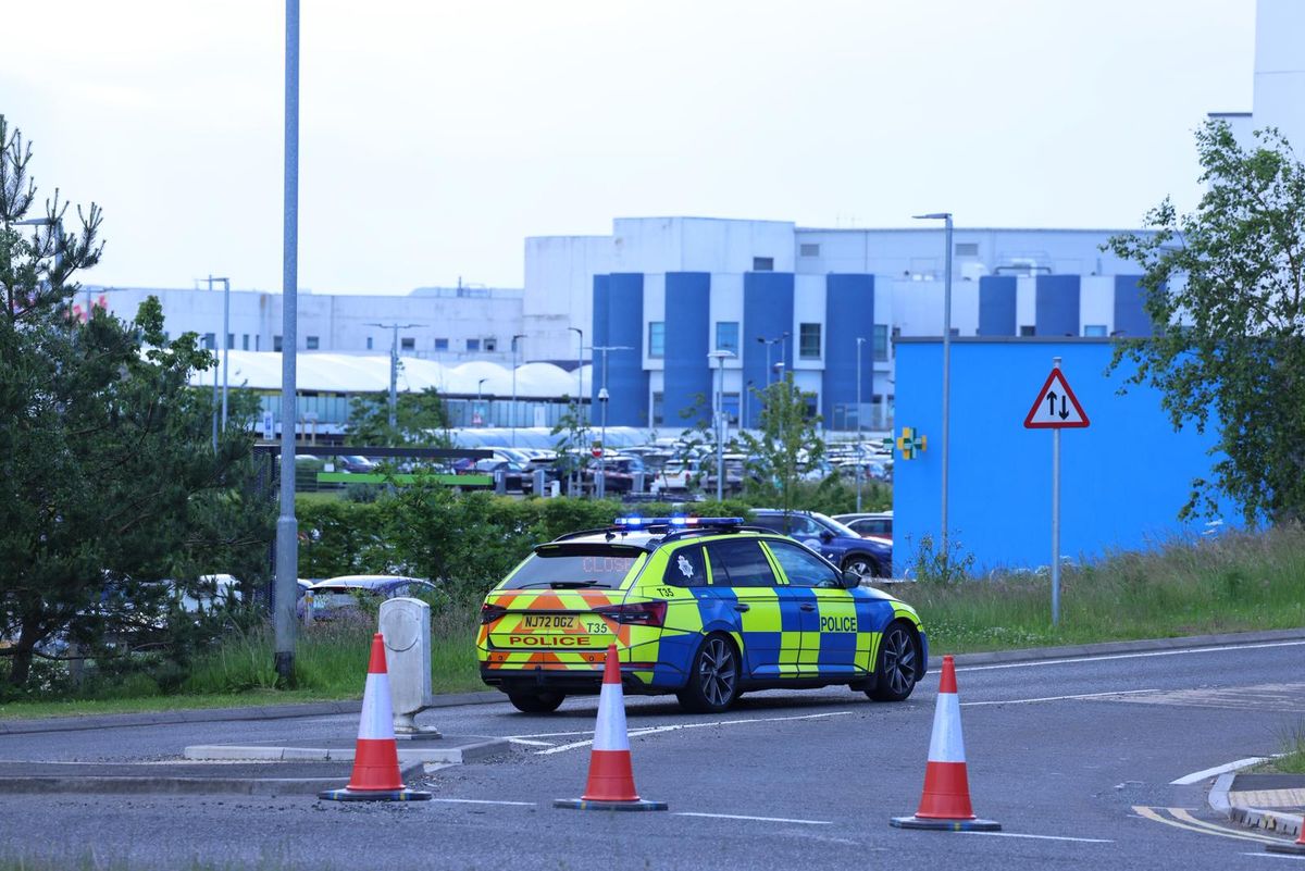 The scene of the collision on the A189 spine road in Cramlington