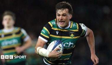 George Furbank on the attack for Northampton