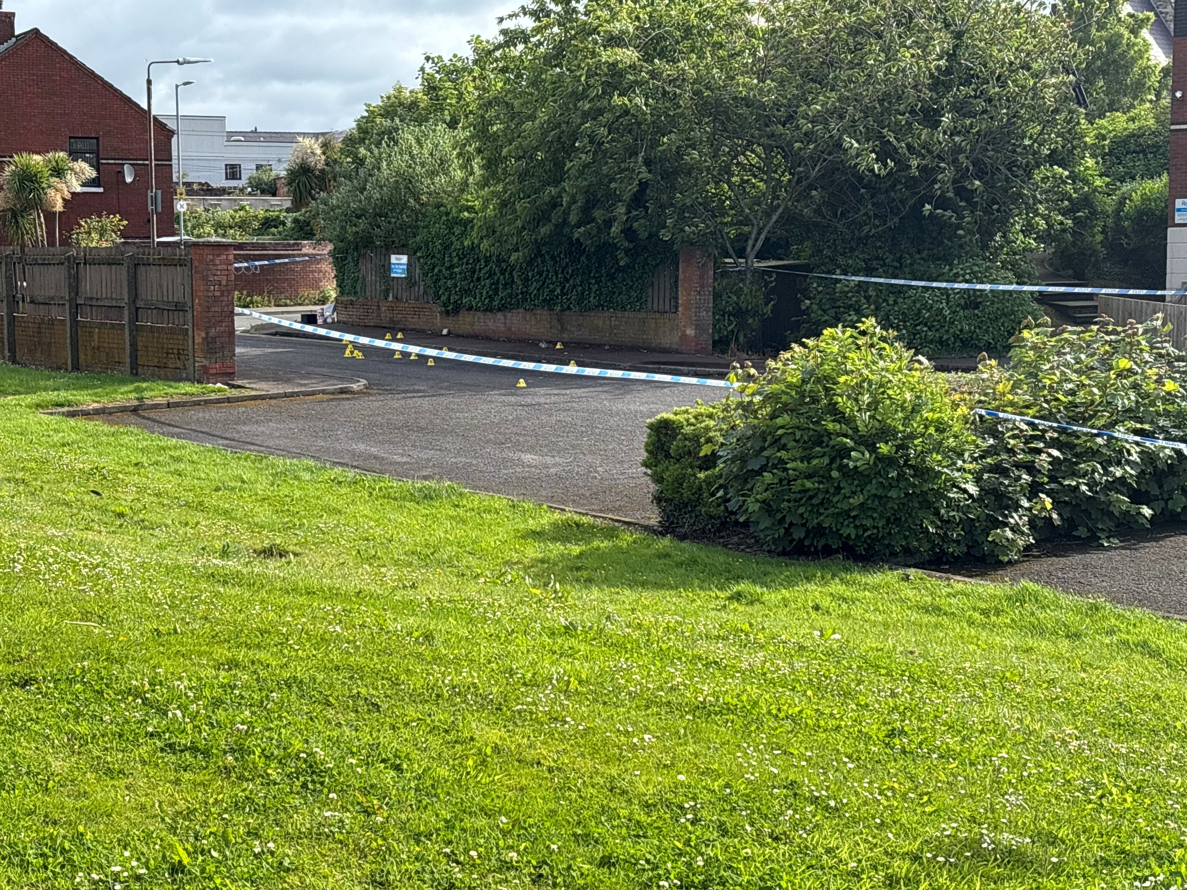 A police cordon at the scene (Rebecca Black/PA)