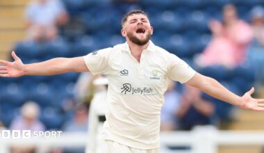 Tom Norton celebrates a wicket