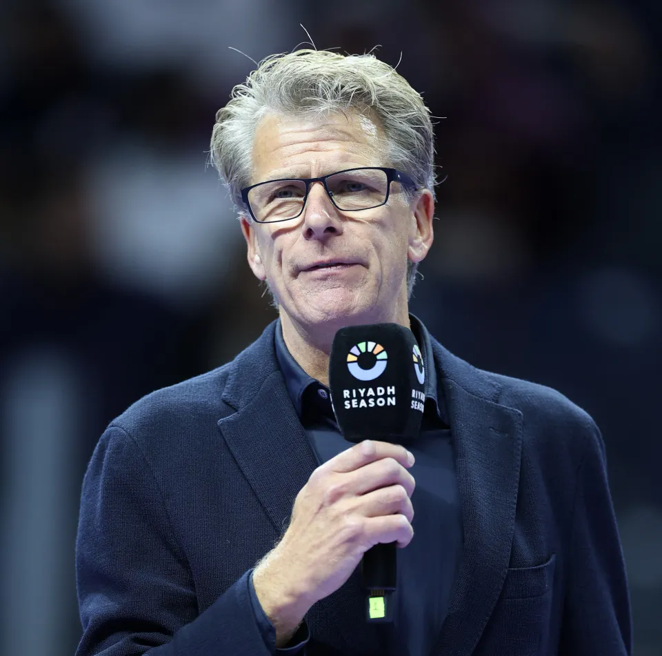 Andrew Castle hosting at tennis