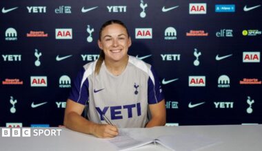 Tottenham sign Aston Villa and Scotland forward Kirsty Hanson