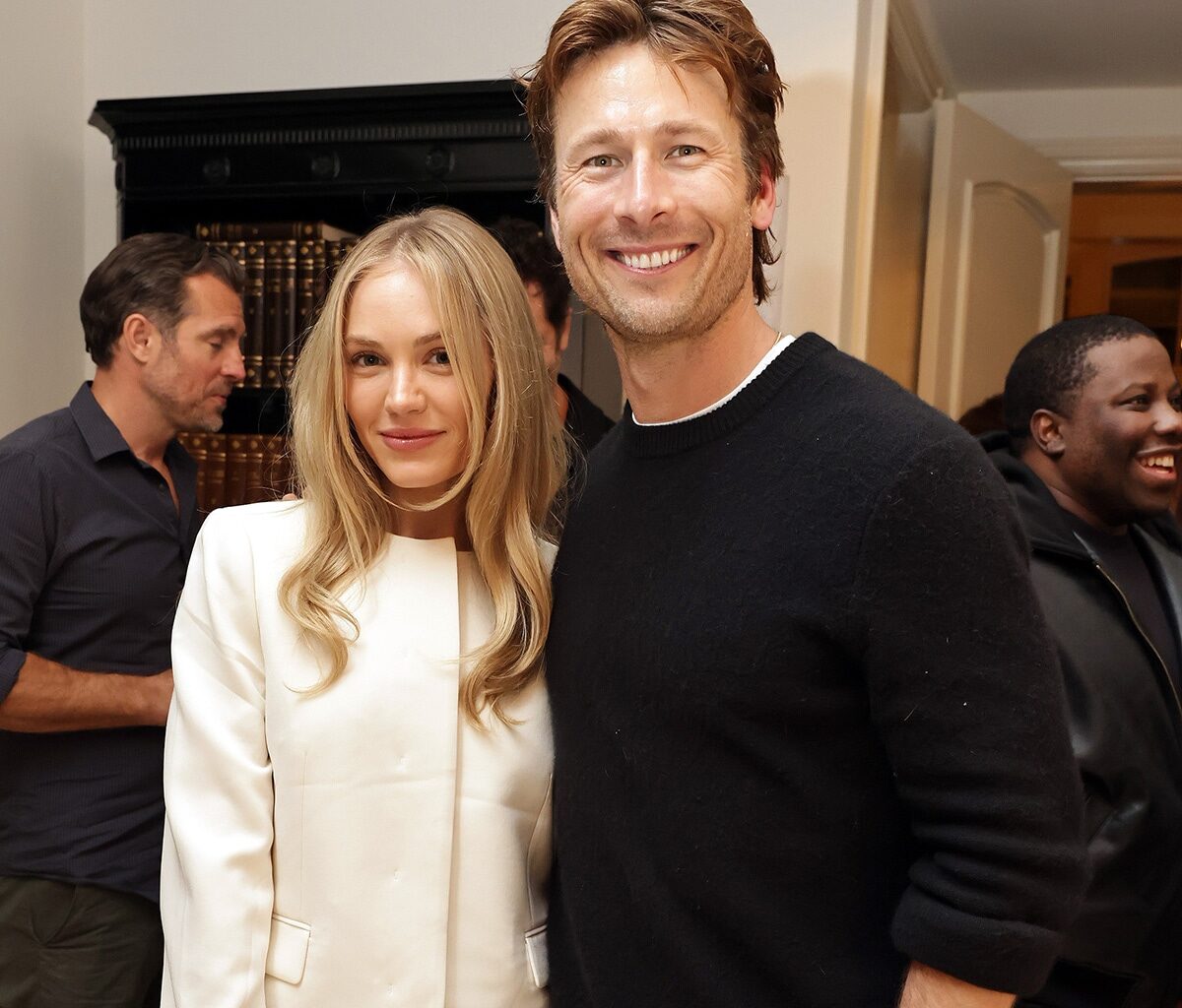 Glen Powell, Michelle Randolph Relationship Soft Launch, Dog Brisket Pic
