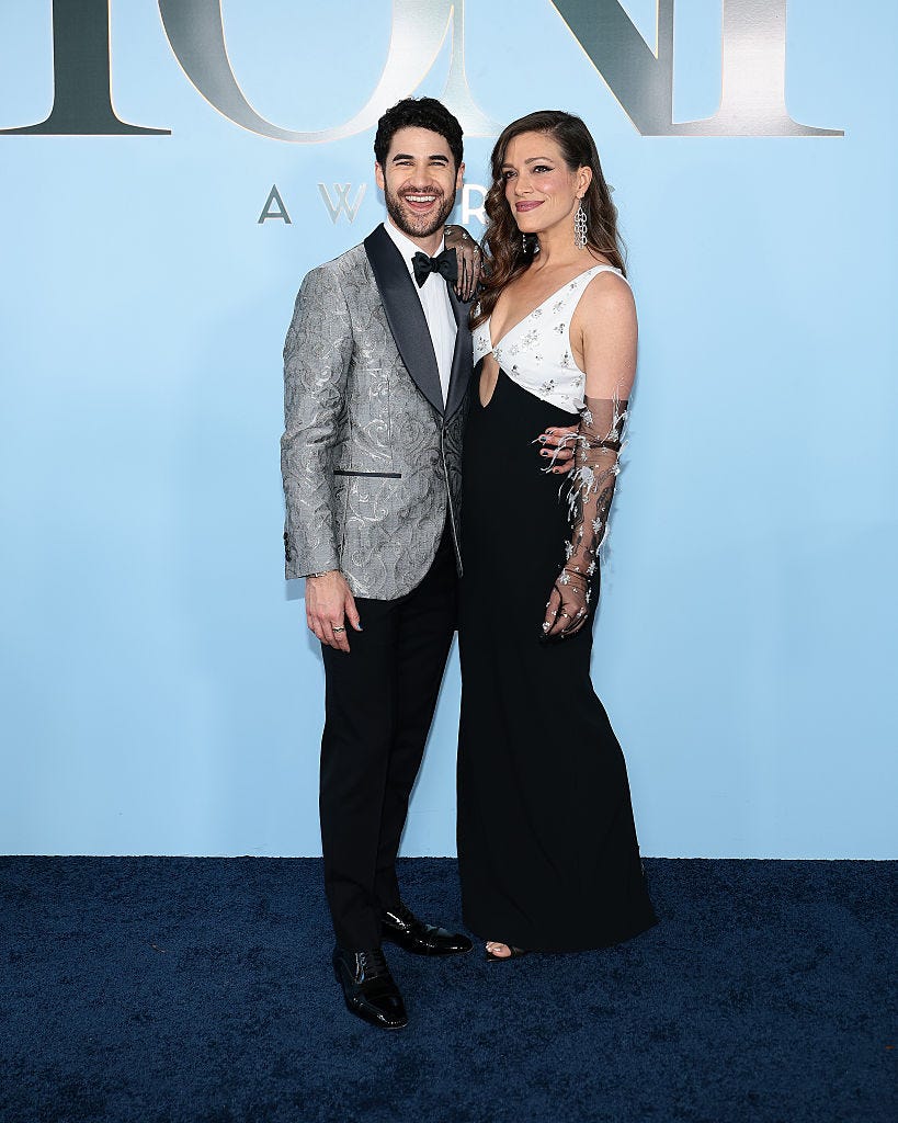 new york, new york june 07 lr darren criss and mia swier attend the 79th annual tony awards at radio city music hall on june 07, 2026 in new york city photo by dimitrios kambourisgetty images for tony awards productions