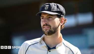 Ben Aitchison wearing a Derbyshire County Cricket Club cap