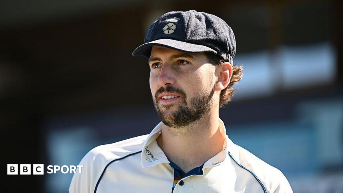 Ben Aitchison wearing a Derbyshire County Cricket Club cap