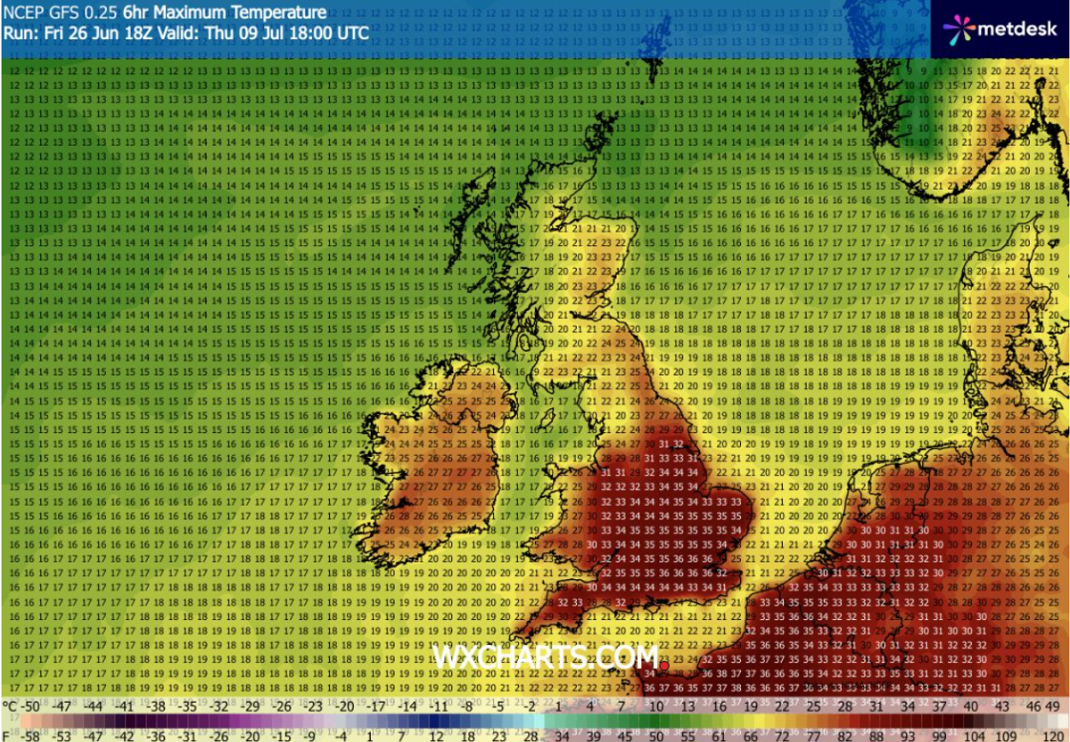 UK weather map