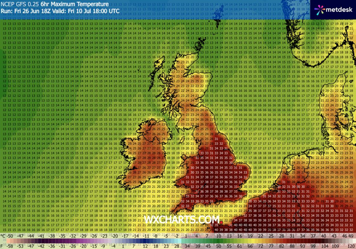 UK weather map
