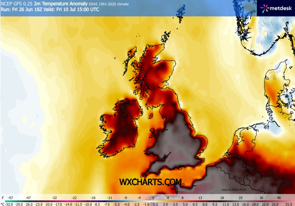 UK weather map