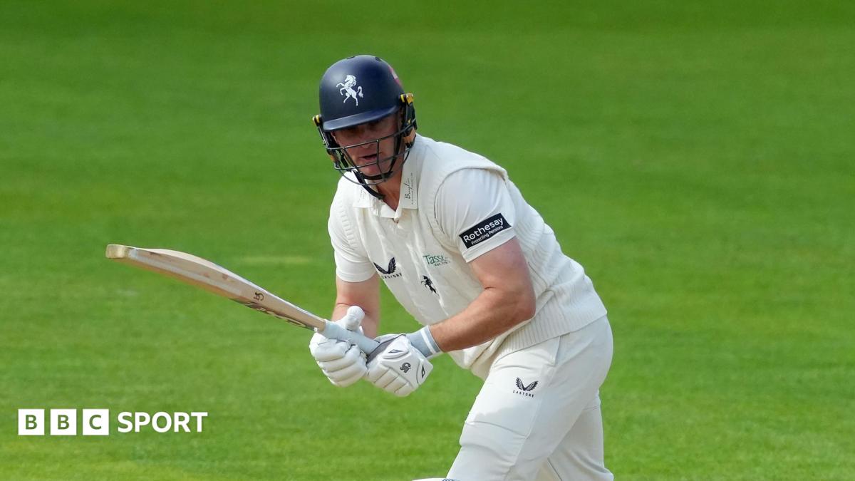 Kent batter Chris Benjamin knocking a ball into the legside