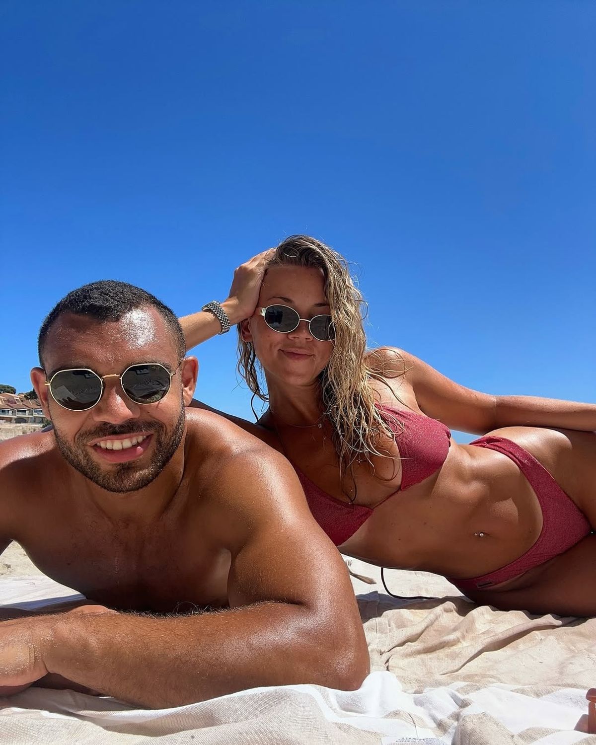 Hollie Shearer and Joe Marchant