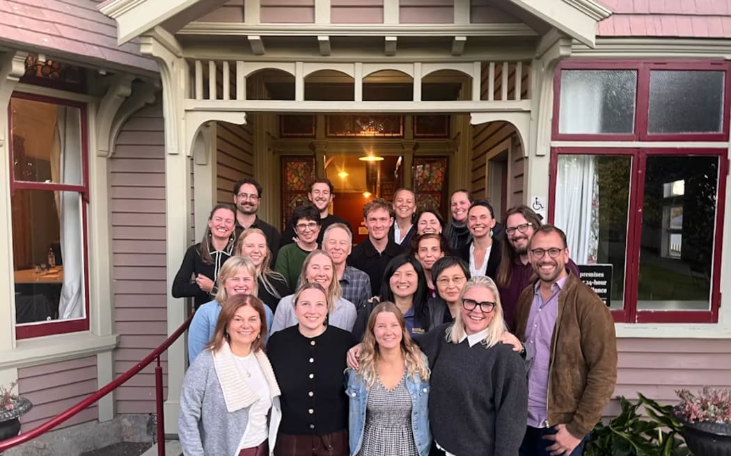 The psychologists and observers during the first week of the Christchurch treatment (Emma Chapman pictured front right).
