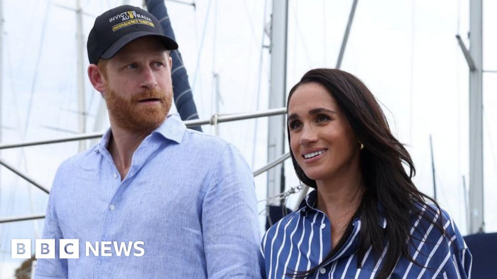Harry reconsidering taking Meghan and children on UK trip - BBC