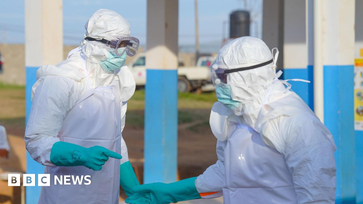 Medical staff wearing protective equipment at a hospital in Bunia, Ituri Provice in the Democractic Republic of Congo