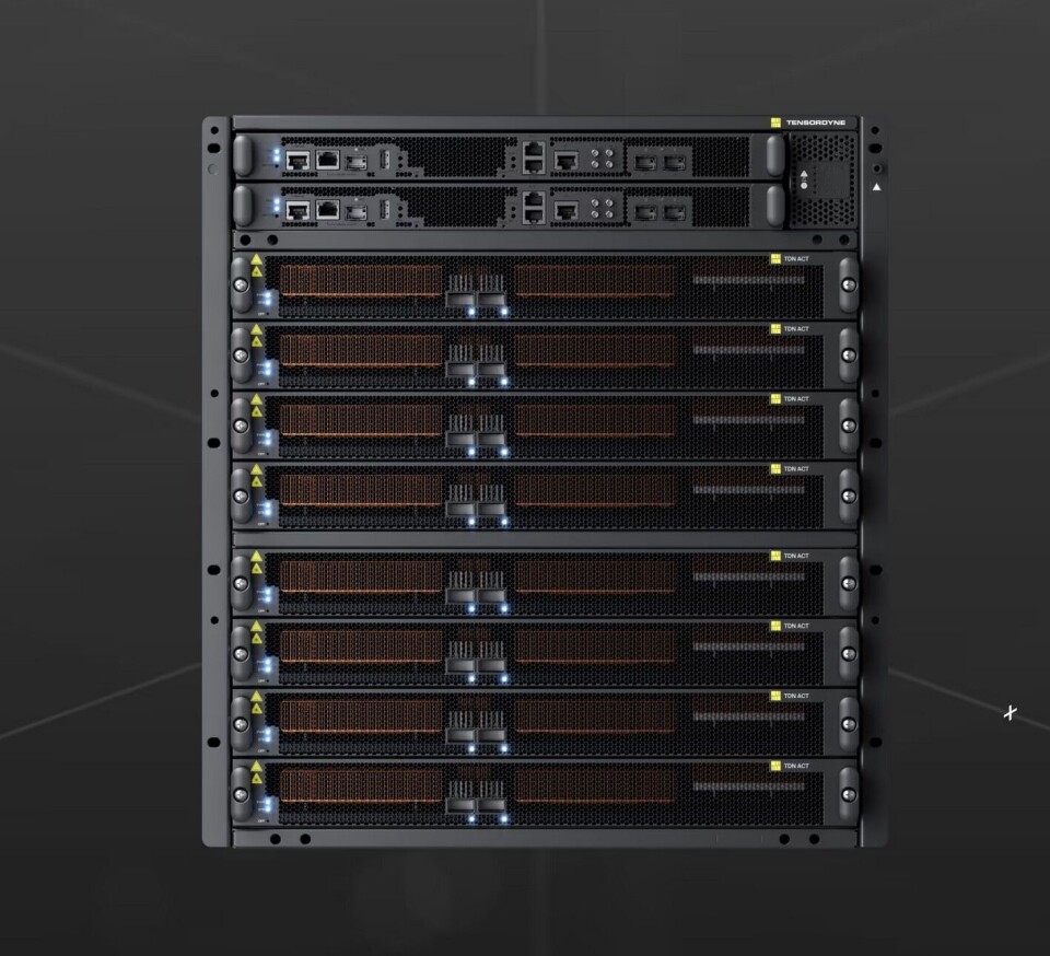 Tensordyne's TDN72 is a 30kW system with eight compute blades and 72 Napier accelerators.