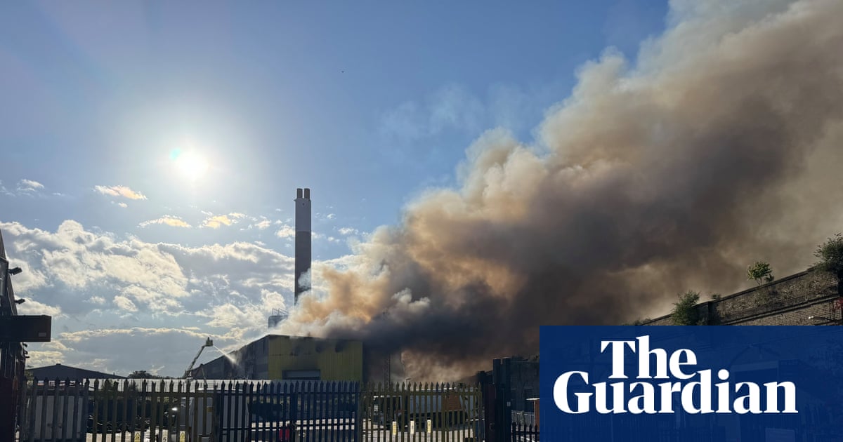 Scores of firefighters tackle major blaze at south London recycling centre | London