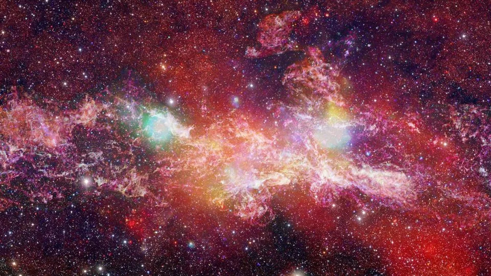 A mosaic of NASA's Chandra images centered around Sagittarius A*, which is located inside the bright white patch near the middle of the picture. - NASA/CXC/UMass/D. Wang et al.