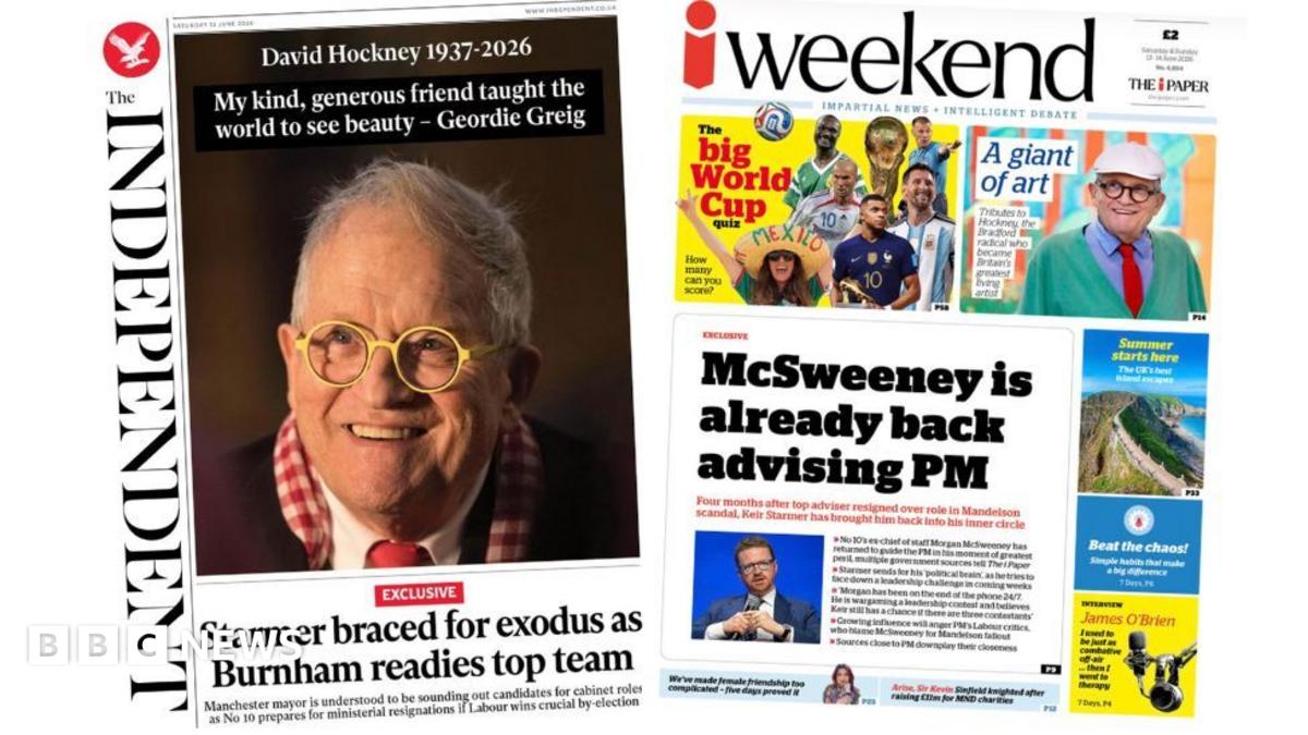 The headline of the Independent reads: "Starmer braced for exodus as Burnham readies top team."