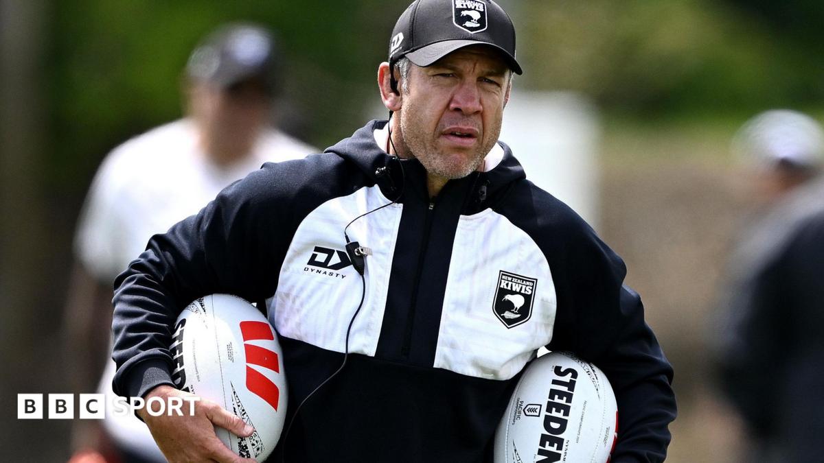 New Zealand assistant coach Nathan Cayless during a training session