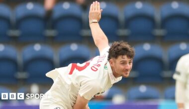 Glamorgan fast bowler Ned Leonard