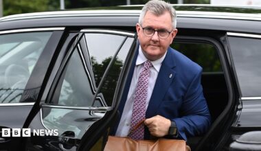 Jeffrey Donaldson: Former DUP leader found guilty of child sex abuse charges including one count of rape