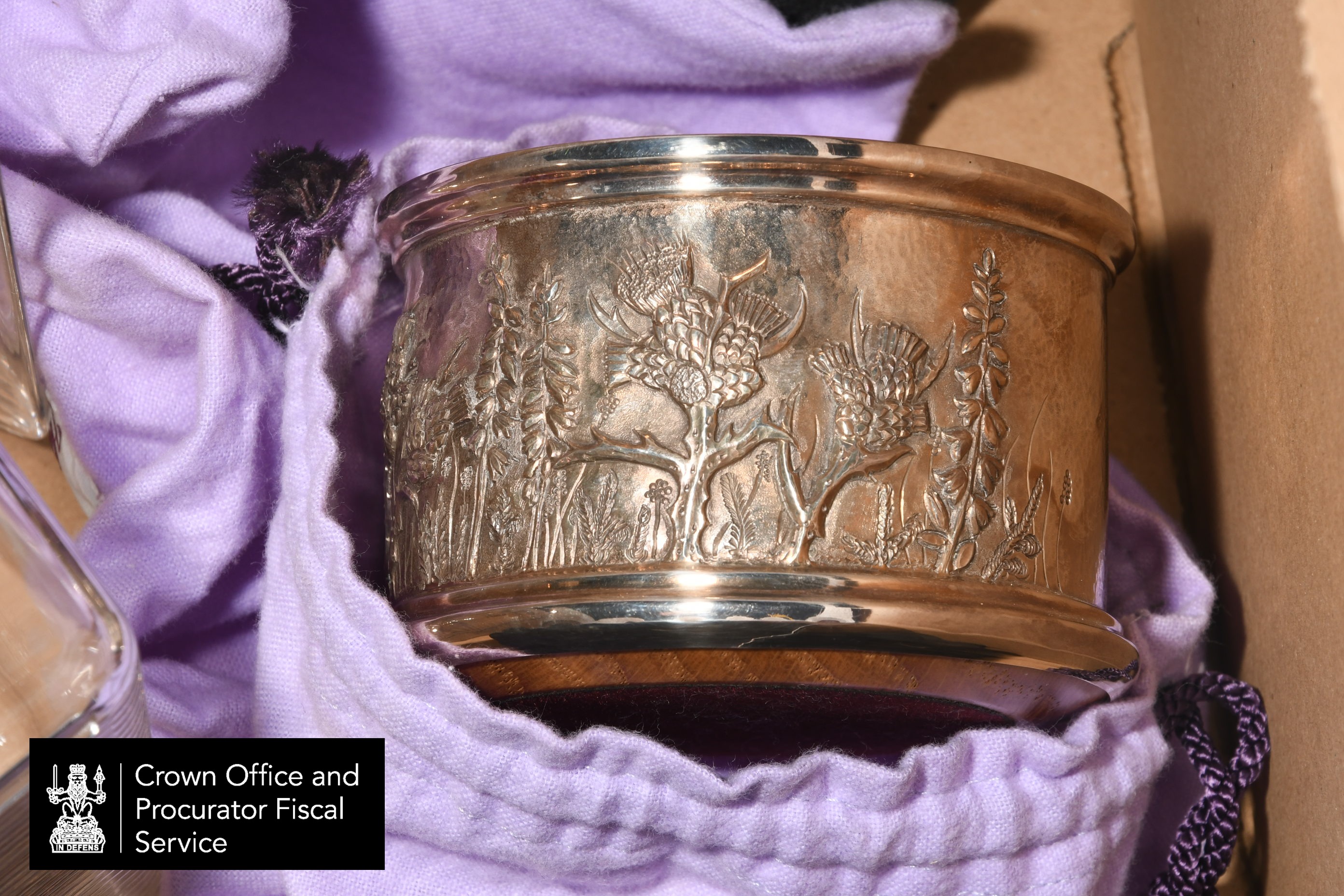 A hand-chased silver wine coaster from Hamilton & Inches jewellers costing £3,500 was misdescribed as spending on "leadership expenses" with the description "Hamilton & Inches sterling silver presentation quaiches".