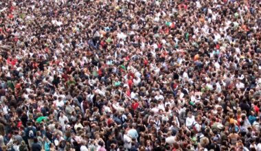 A crowd of people