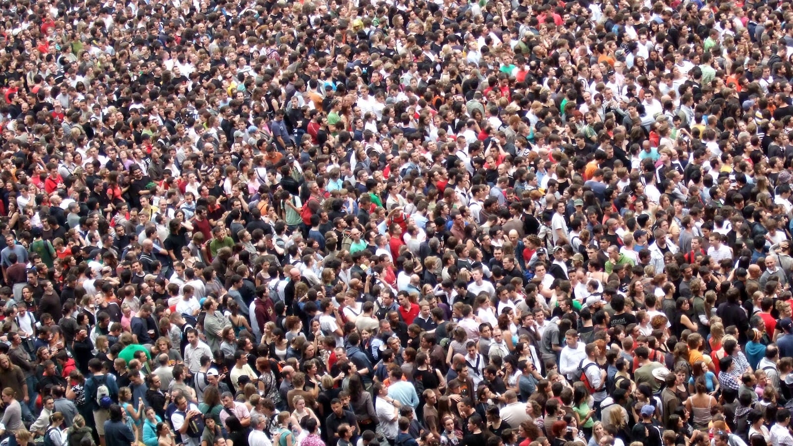 A crowd of people