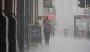Met Office names 18 areas facing heavy rain on Sunday - full list | UK | News