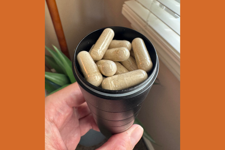One compartment holds 12 of my largest supplements.