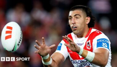 Emre Guler in action for St George Illawarra Dragons