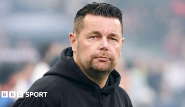 Pierre Sage pictured on the touchline with Lens