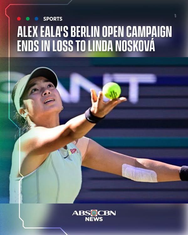 Filipina tennis ace Alex Eala’s magical run in the WTA 500 Berlin Open came to a halt after suffering a straight-sets loss in her semifinal clash against Czech Republic’s Linda Nosková. Tap the link in the comment section. - facebook.com