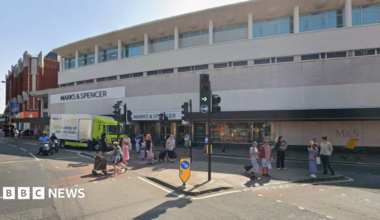 A Google Street View image showing High Street, Ealing Broadway where the collision occurred