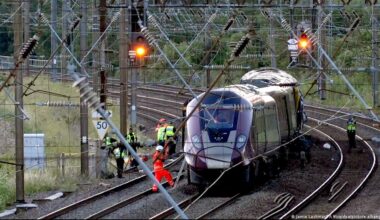 Train collision north of London kills at least one person