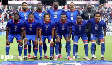 Haiti line up for a friendly