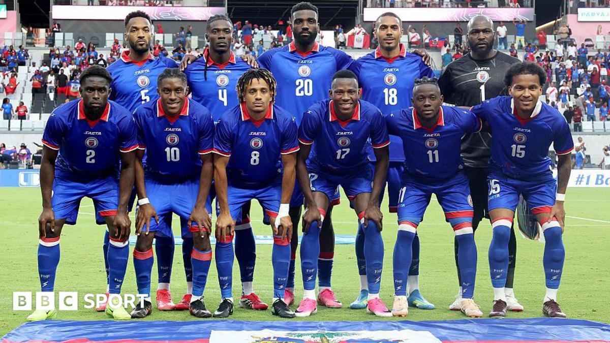 Haiti line up for a friendly