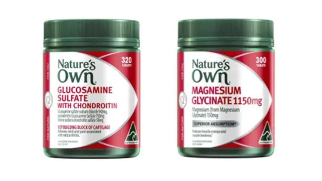 Two Nature’s Own supplement products have been recalled over concerns glass fragments could be present inside some bottles.