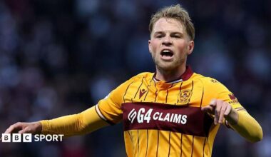 Stephen Welsh playing for Motherwell