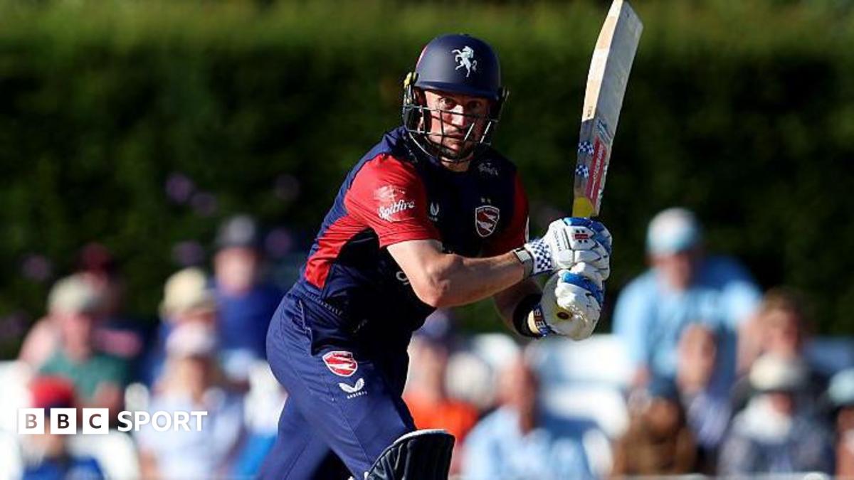 Sam Billings in one-day kit hits a shot against Hampshire