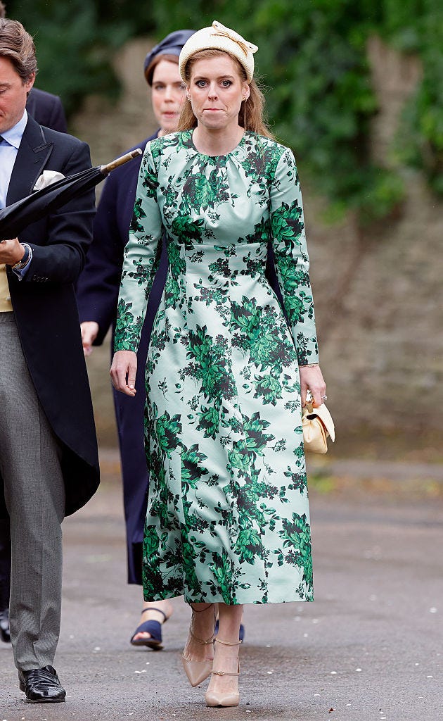 kemble, england june 06 embargoed for publication in uk newspapers until 24 hours after create date and time princess beatrice attends the wedding of peter phillips and harriet sperling at all saints church on june 6, 2026 in kemble, england peter phillips, son of princess anne, princess royal and eldest grandchild of queen elizabeth ii, will marry nhs nurse and writer harriet sperling during a ceremony at all saints church in kemble today photo by max mumbyindigogetty images