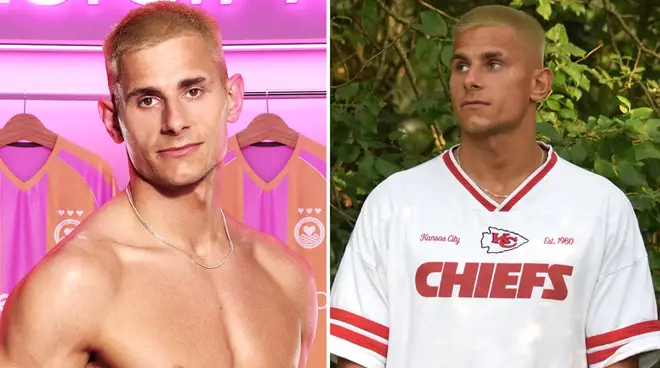 Love Island Sean Fitzy's promo image and pictured posing.